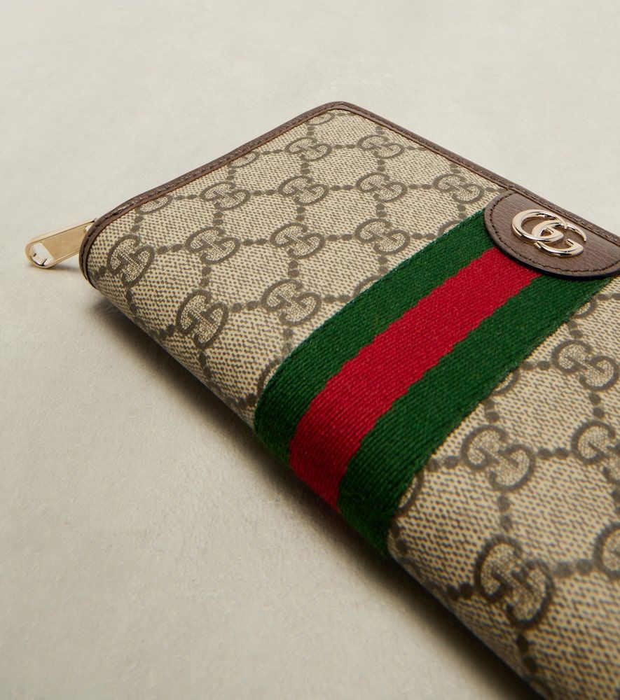 Cartera Ophidia con ribetes de piel - Gucci - Modalova