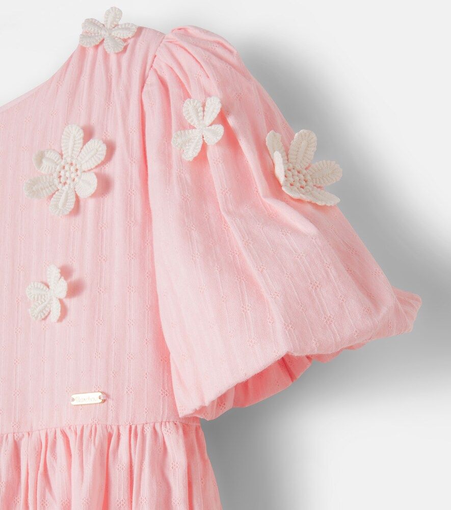 Vestido de algodón con aplique floral - Patachou - Modalova