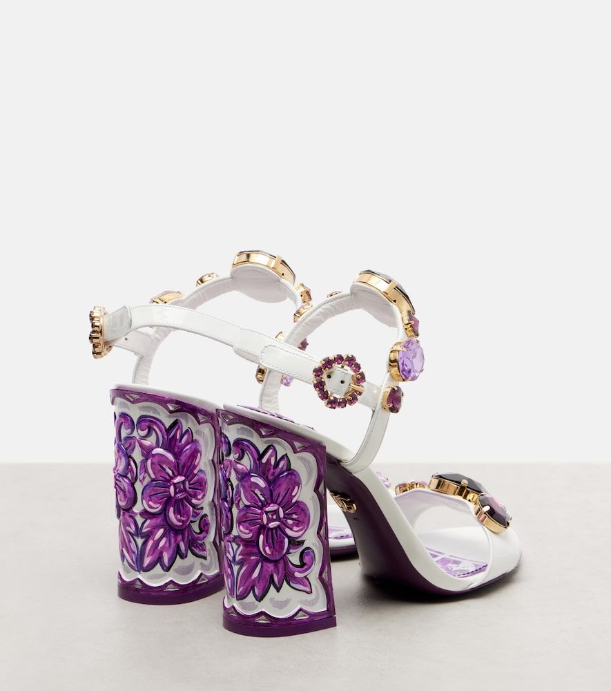 Sandalias Majolica de piel adornadas - Dolce&Gabbana - Modalova