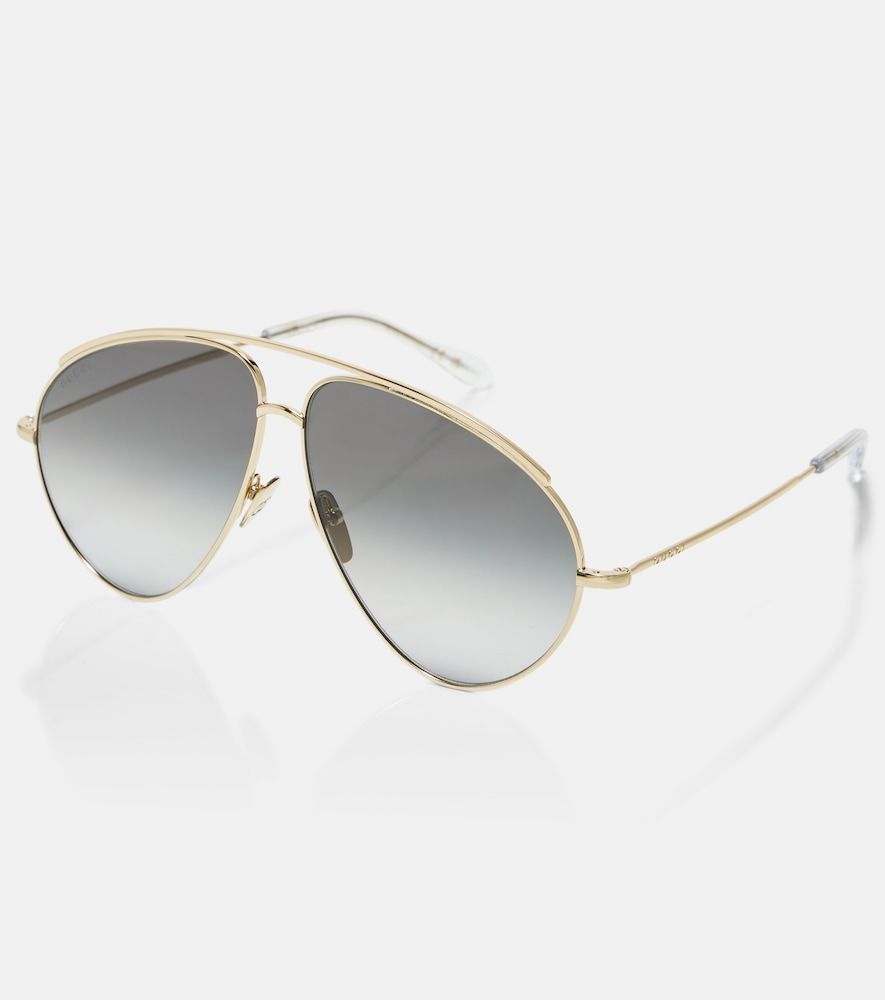 Occhiali da sole aviator oversize - Gucci - Modalova
