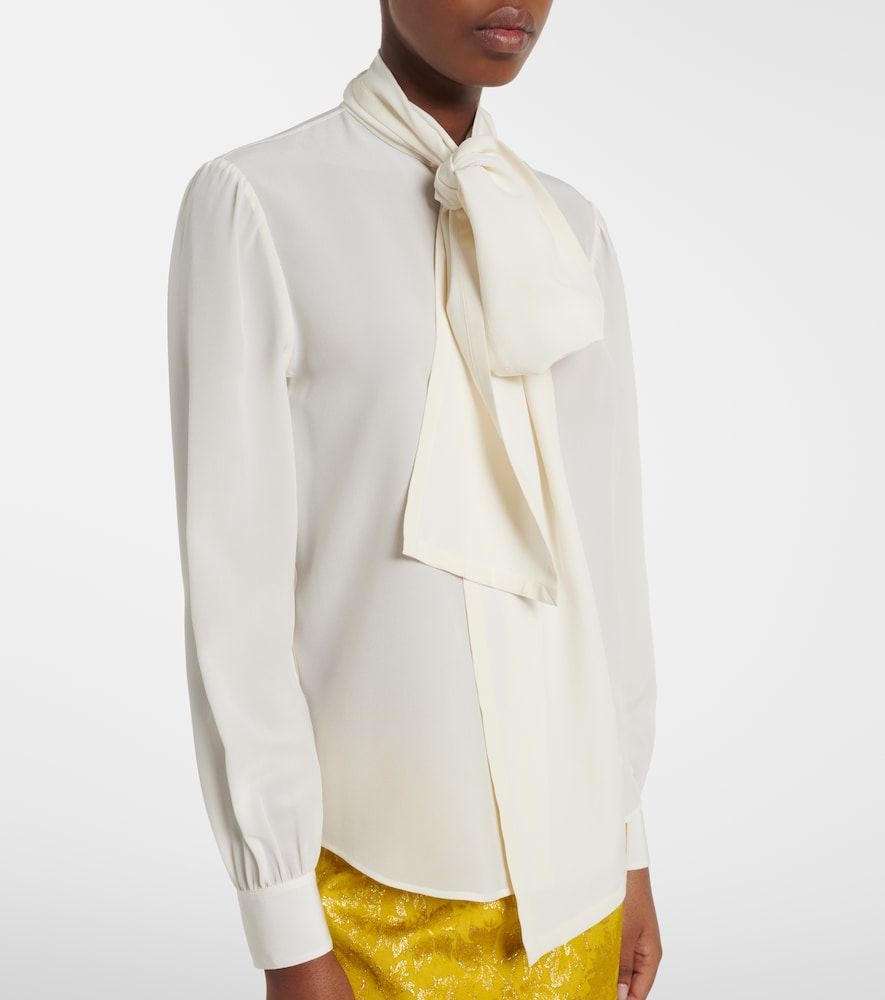 Saint Laurent Tie-neck silk blouse - Saint Laurent - Modalova