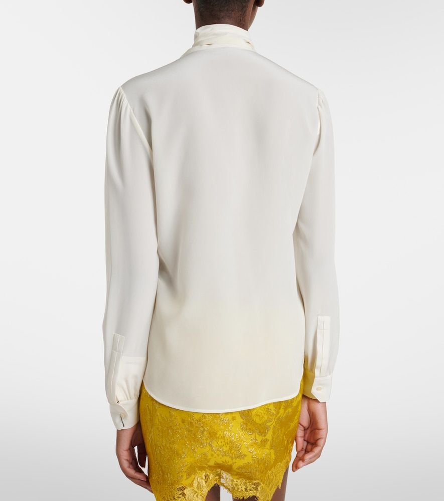 Saint Laurent Tie-neck silk blouse - Saint Laurent - Modalova