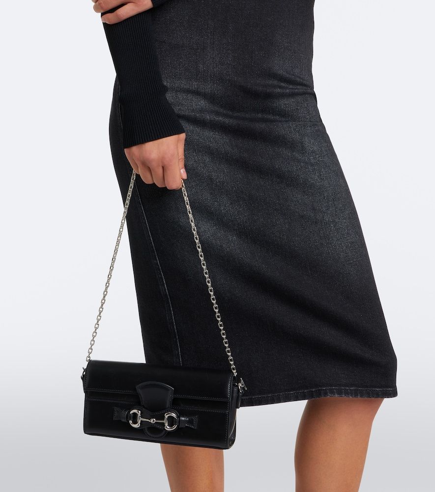 Cartera con cadena Mini de piel con Horsebit - Gucci - Modalova