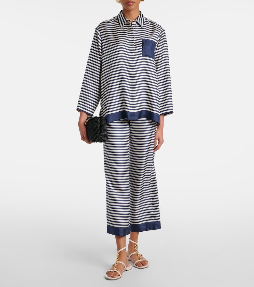 S Max Mara Maya striped silk shirt - 'S Max Mara - Modalova