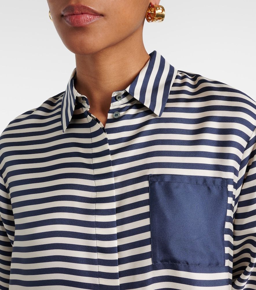S Max Mara Maya striped silk shirt - 'S Max Mara - Modalova