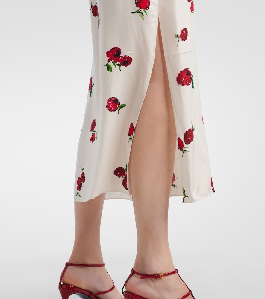 Abito sottoveste Sicily in twill con stampa - Khaite - Modalova