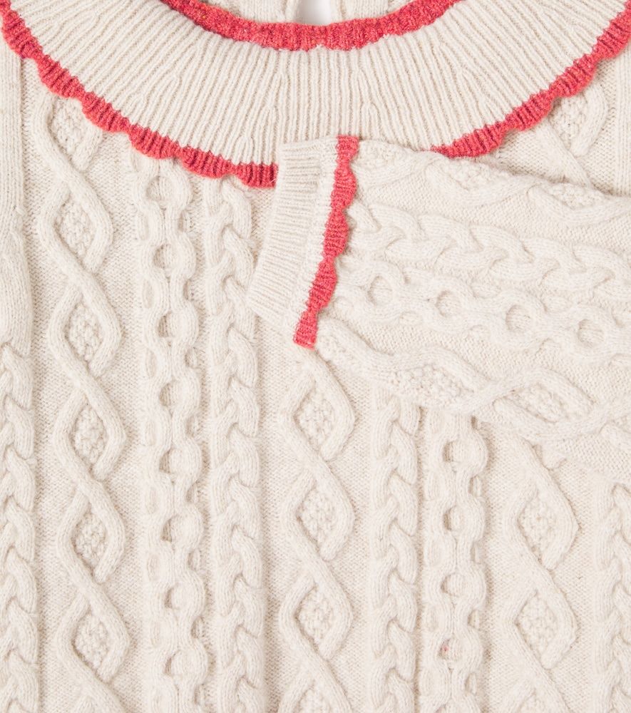 Jersey trenzado Sienna en mezcla de lana - Bebe Organic - Modalova