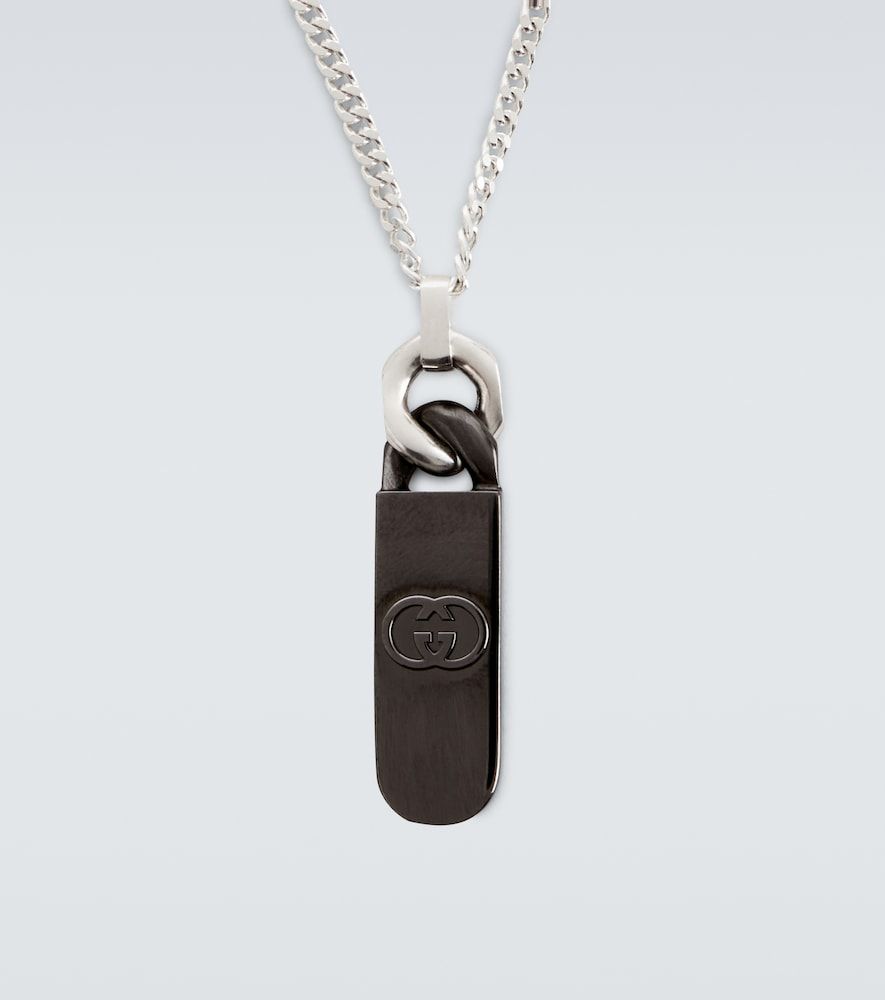 Collana con pendente Interlocking G in sterling - Gucci - Modalova