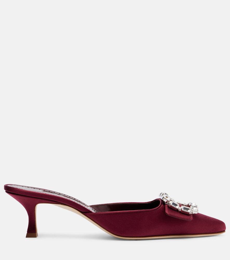 Mules Mayjou 50 aus Satin mit Kristallen - Manolo Blahnik - Modalova