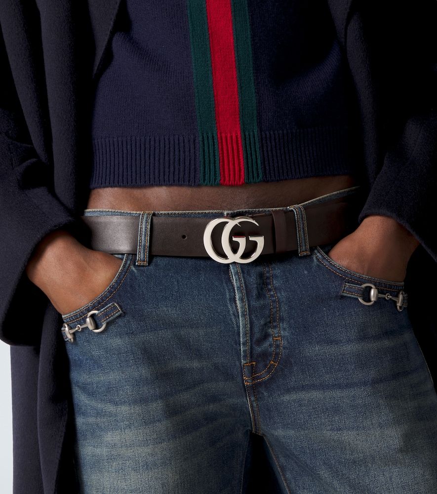 Gürtel Flat Marmont aus Leder - Gucci - Modalova