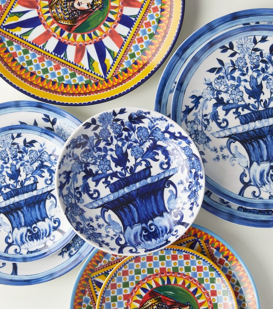 Set de 2 platos de postre Blu Mediterraneo - Dolce&Gabbana Casa - Modalova