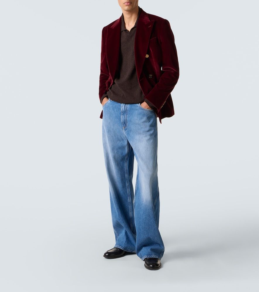 Jeans a gamba larga e vita media - Dolce&Gabbana - Modalova