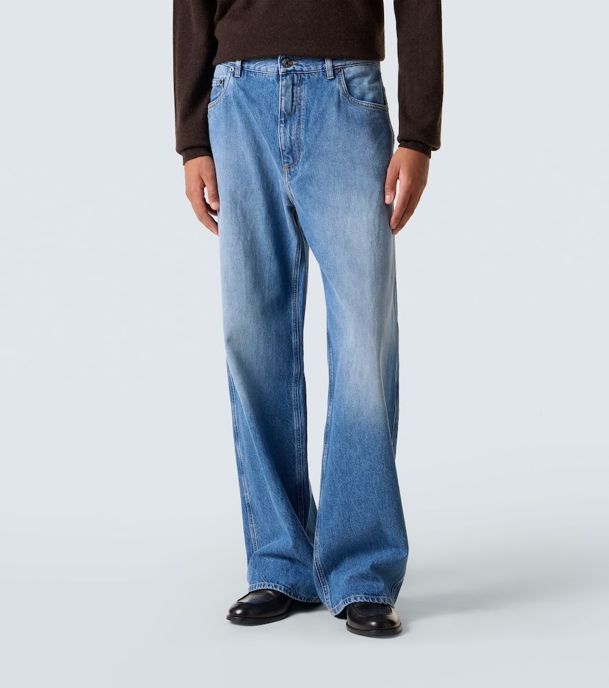 Jeans a gamba larga e vita media - Dolce&Gabbana - Modalova