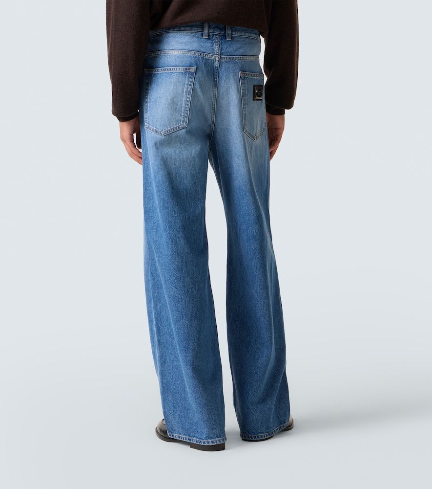 Jeans a gamba larga e vita media - Dolce&Gabbana - Modalova