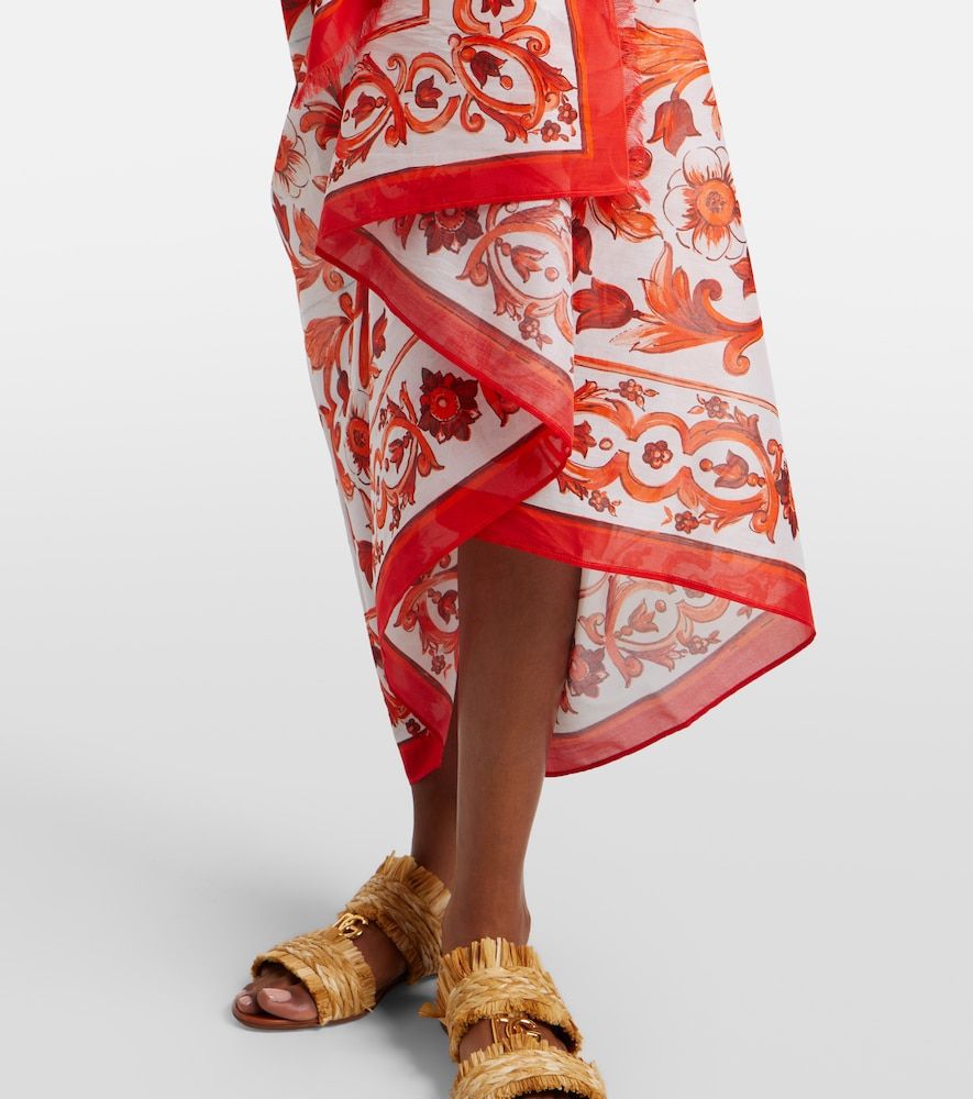 Pareo Majolica de algodón - Dolce&Gabbana - Modalova