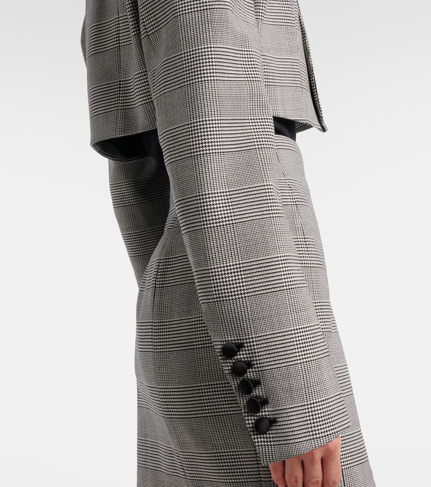 Houndstooth cropped wool-blend blazer - Balmain - Modalova