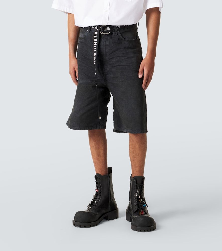 Bermuda Unity di jeans con cintura - Balenciaga - Modalova