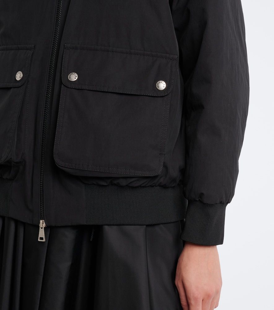 Rougequeue shearling-trimmed down jacket - Moncler - Modalova