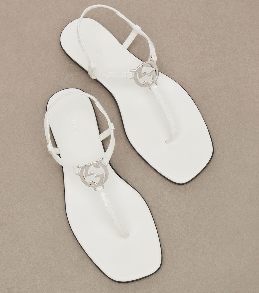 Sandali infradito Interlocking G in pelle - Gucci - Modalova