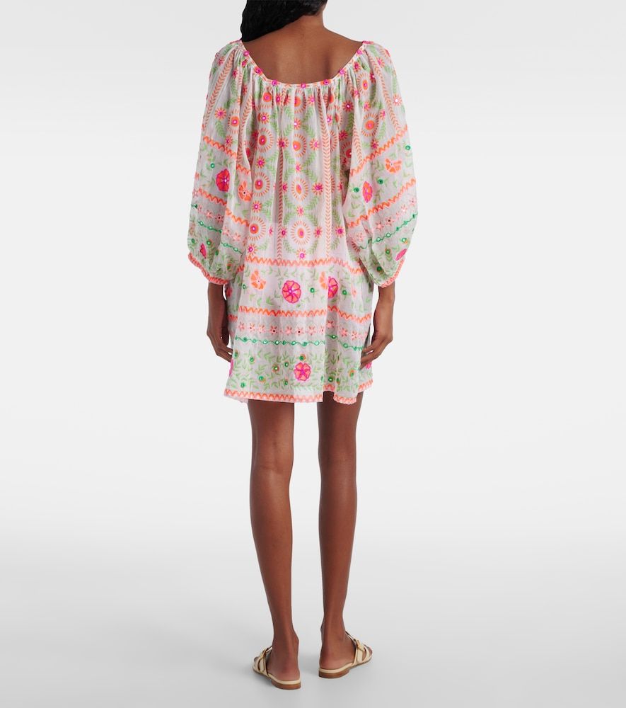 Vestido de playa de algodón estampado - Juliet Dunn - Modalova
