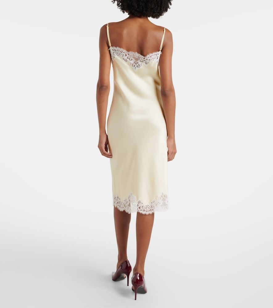 Abito sottoveste in raso con pizzo - Stella McCartney - Modalova
