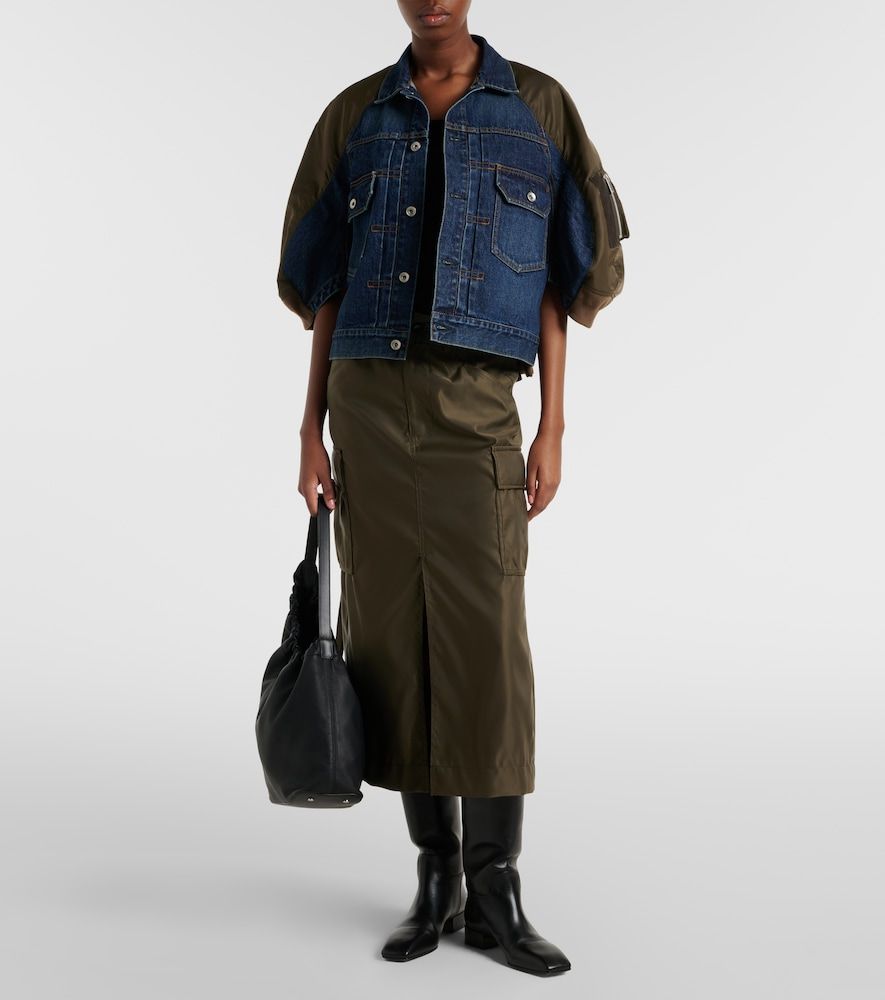 Sacai Falda midi cargo plisada - Sacai - Modalova