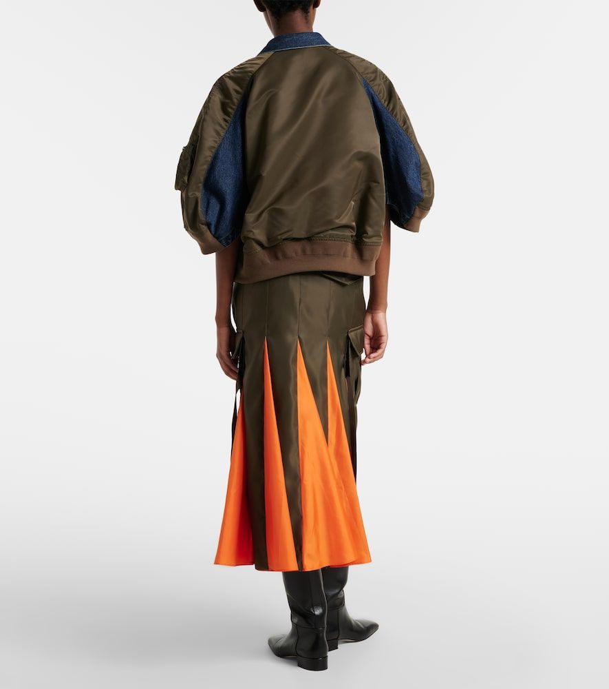 Sacai Falda midi cargo plisada - Sacai - Modalova