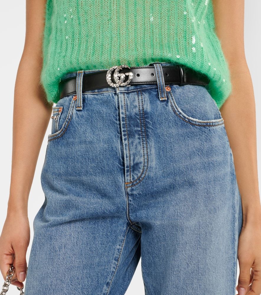 Verzierter Gürtel GG Marmont aus Leder - Gucci - Modalova