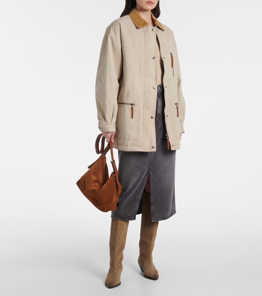 Kimeliaga corduroy-trimmed jacket - Marant Etoile - Modalova