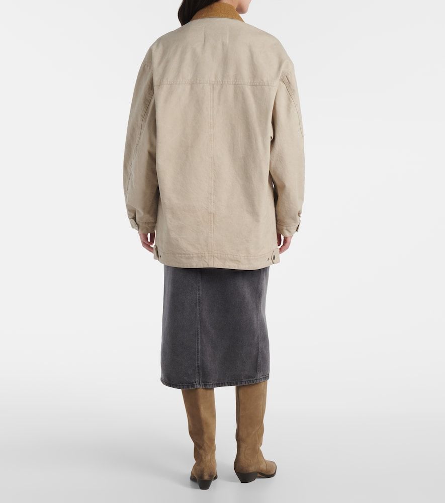 Kimeliaga corduroy-trimmed jacket - Marant Etoile - Modalova