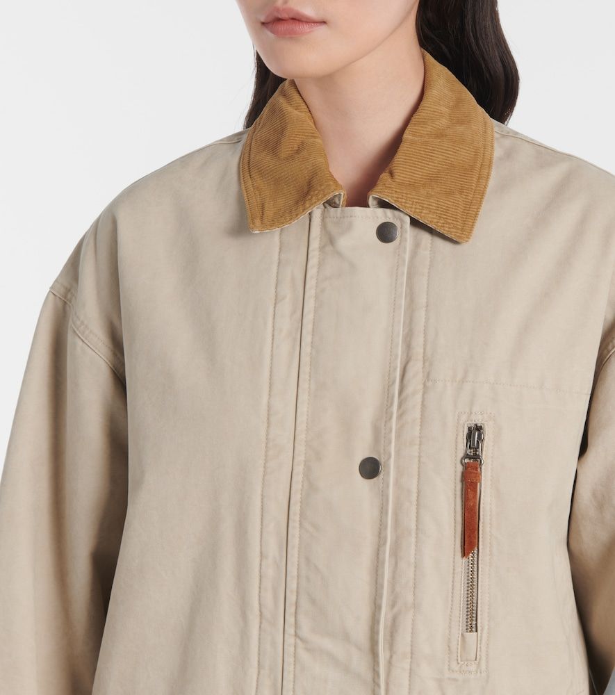 Kimeliaga corduroy-trimmed jacket - Marant Etoile - Modalova