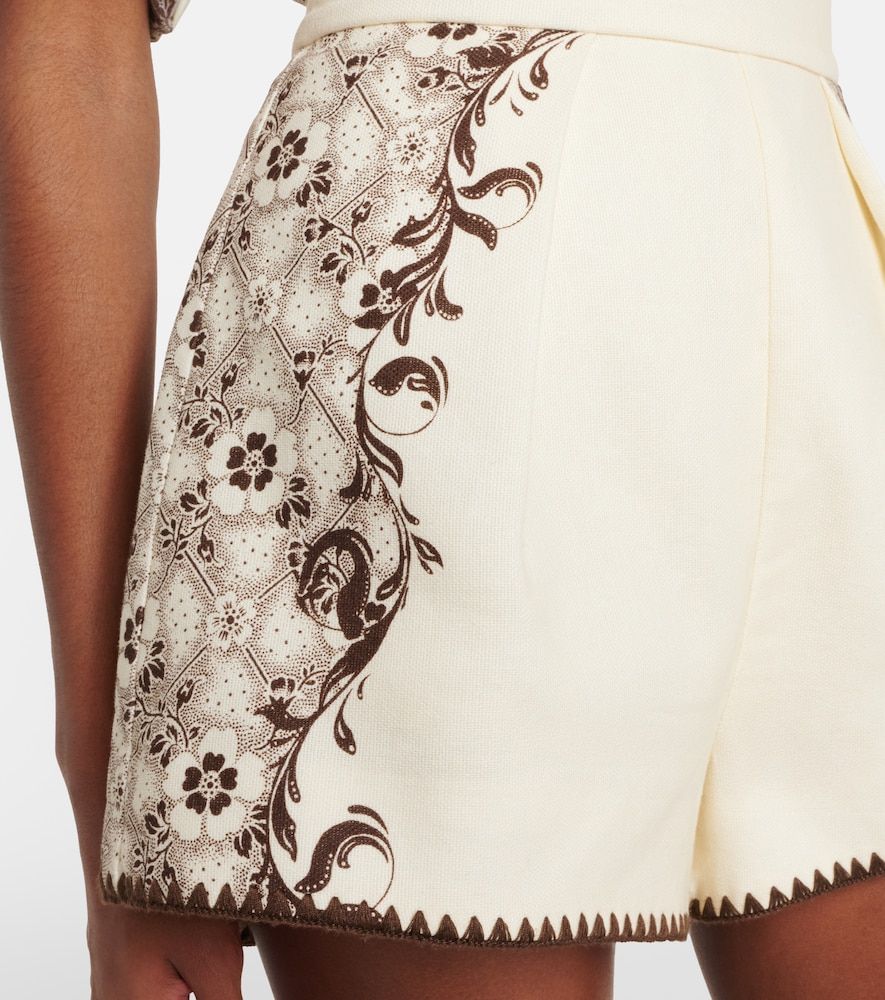 Alémais Shorts de lino y algodón estampados - Alemais - Modalova