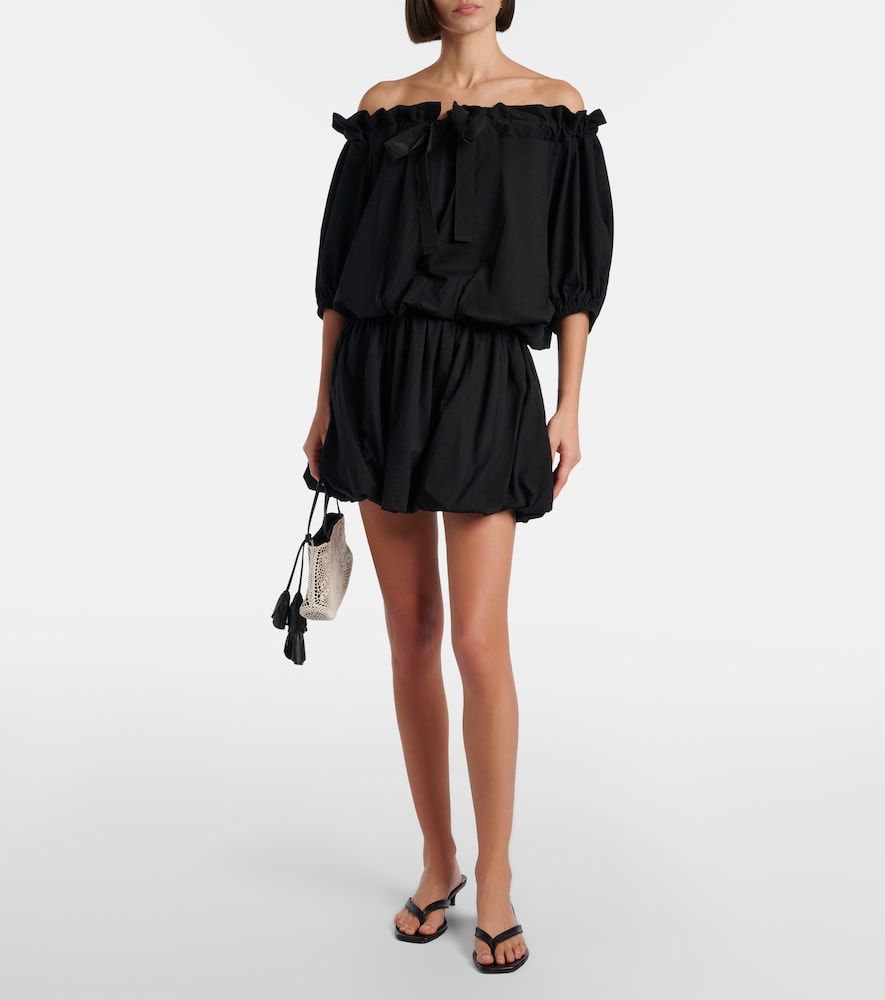 Vestido corto de faya de algodón - Patou - Modalova