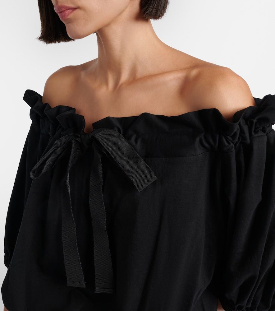 Vestido corto de faya de algodón - Patou - Modalova