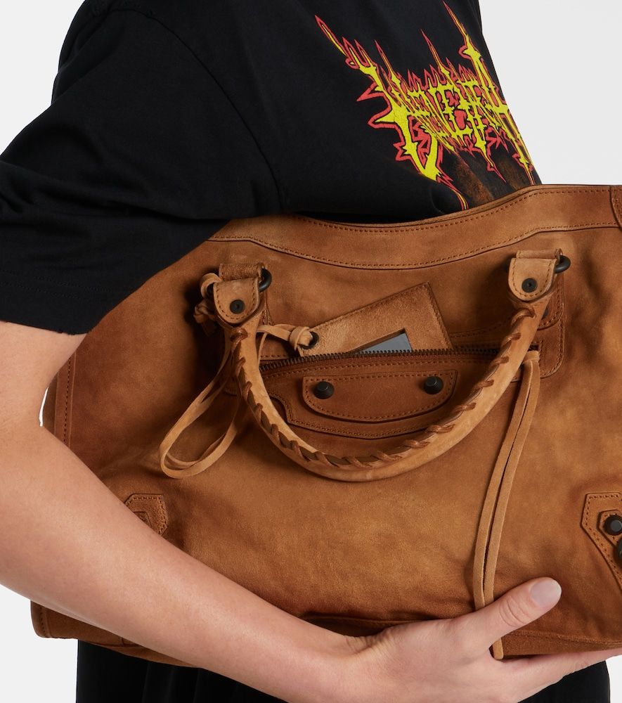 Borsa Le City Medium in suede - Balenciaga - Modalova