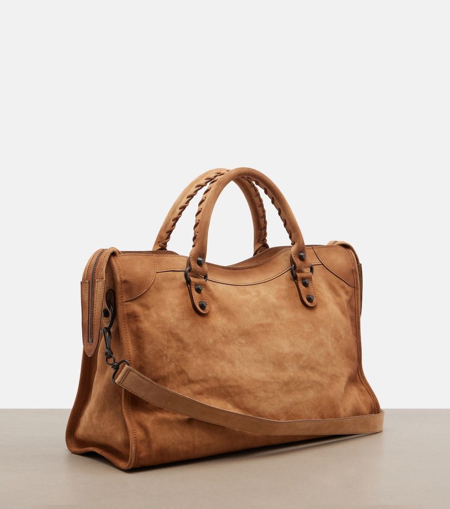 Le City Medium suede top-handle bag - Balenciaga - Modalova