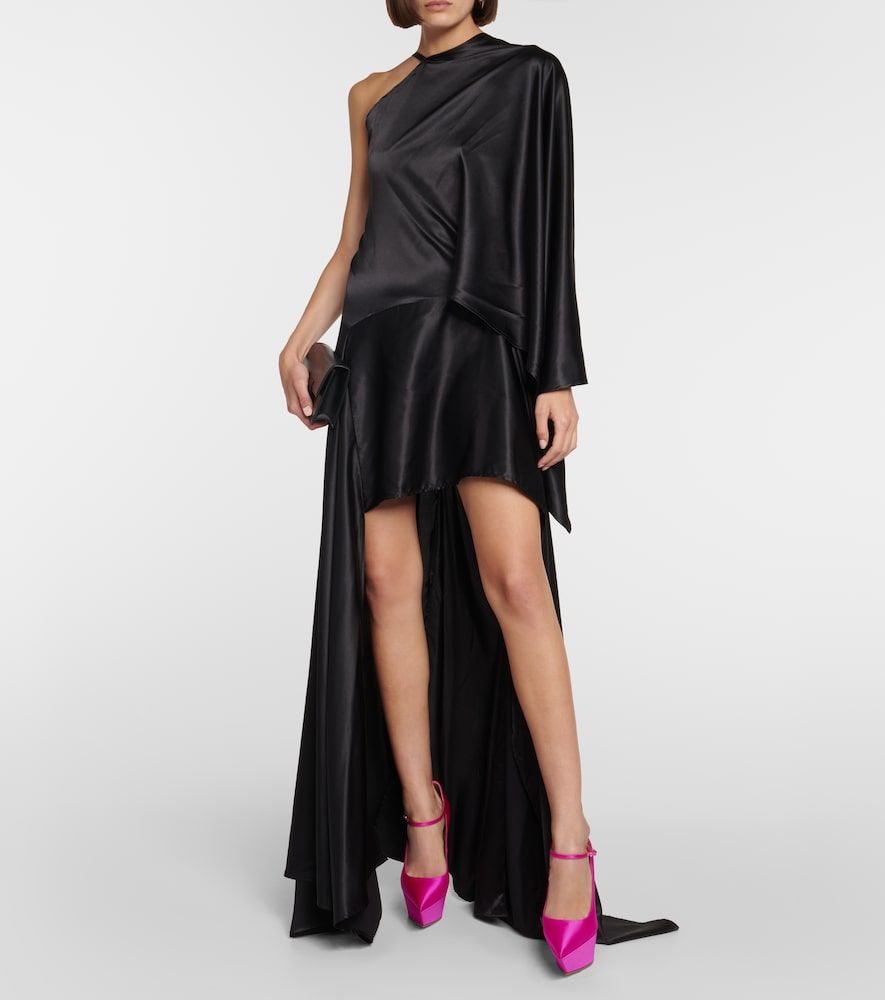 Pumps con plateau Yigit in raso - Amina Muaddi - Modalova