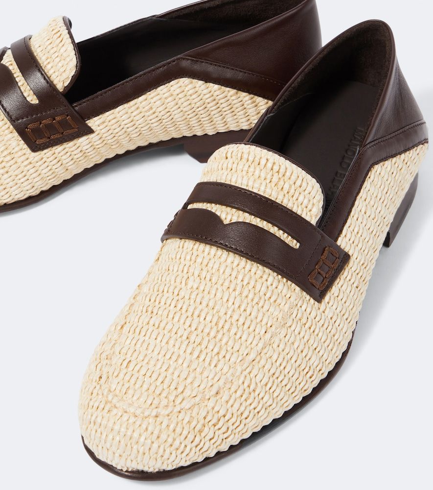 Loafers Padstow aus Raffiabast mit Leder - Manolo Blahnik - Modalova
