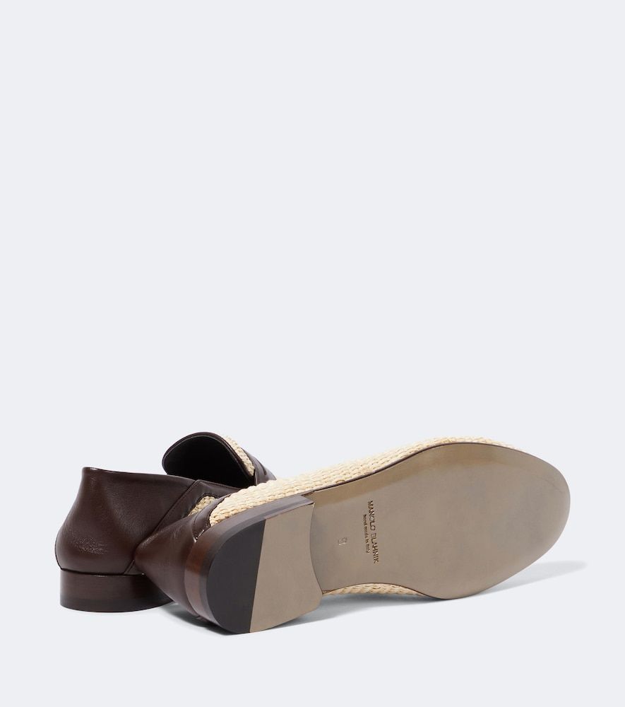 Loafers Padstow aus Raffiabast mit Leder - Manolo Blahnik - Modalova