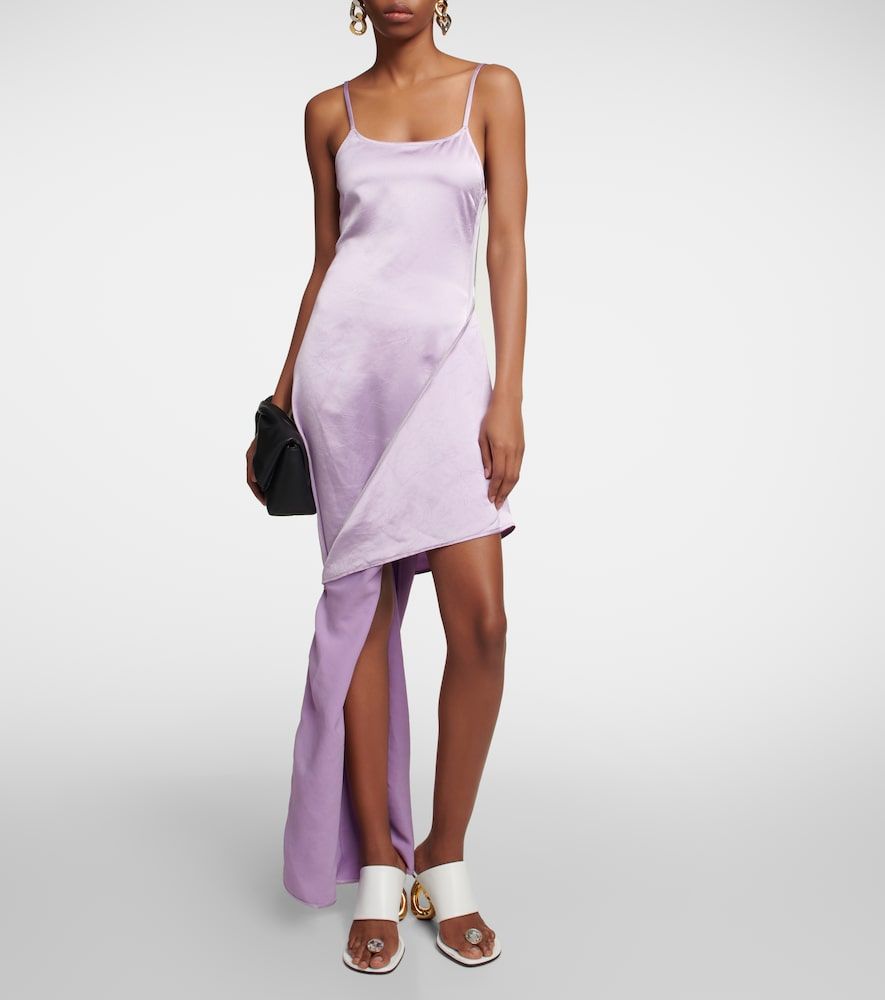 Abito sottoveste in raso con zip - JW Anderson - Modalova