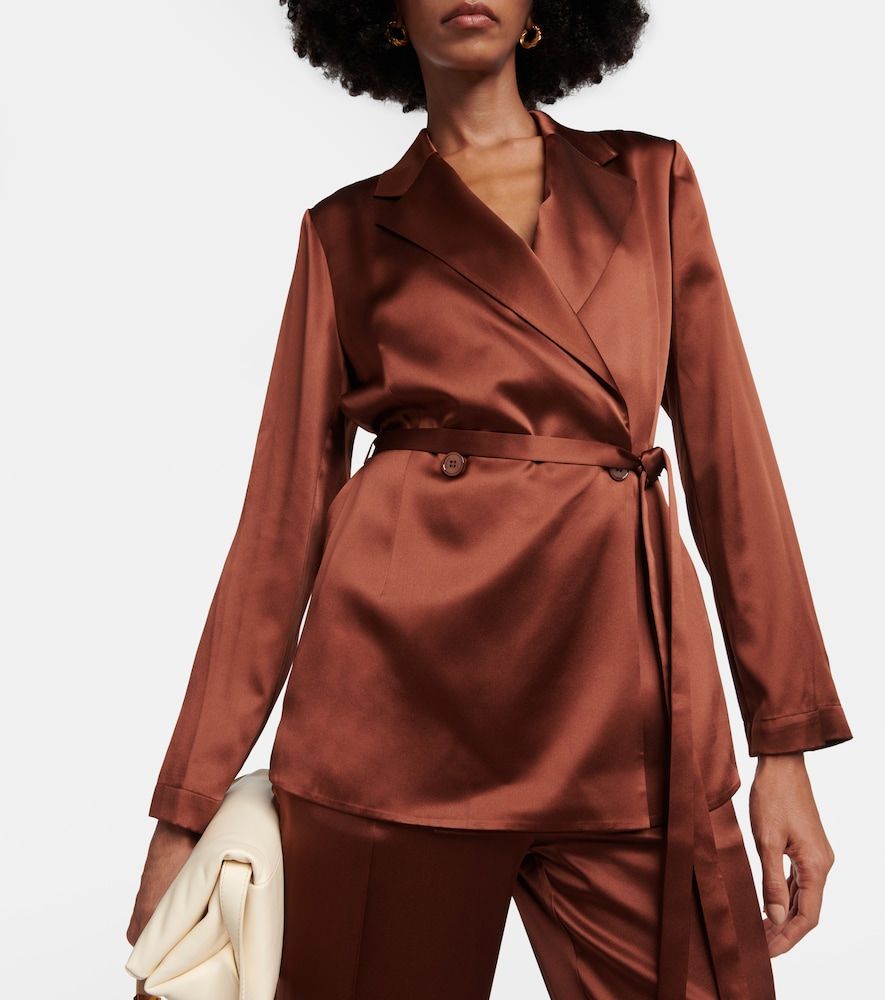 Blazer wrap Joubert de satén - Joseph - Modalova