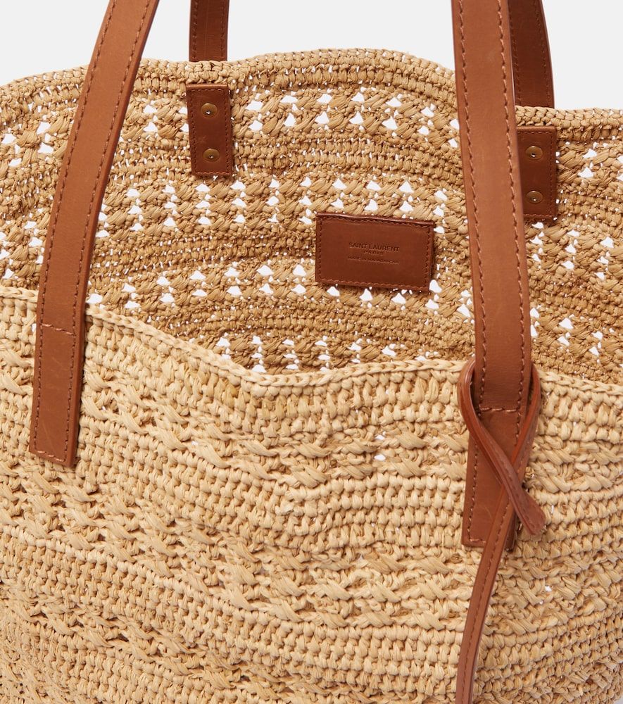 Bolso cesta Panier Medium de rafia - Saint Laurent - Modalova