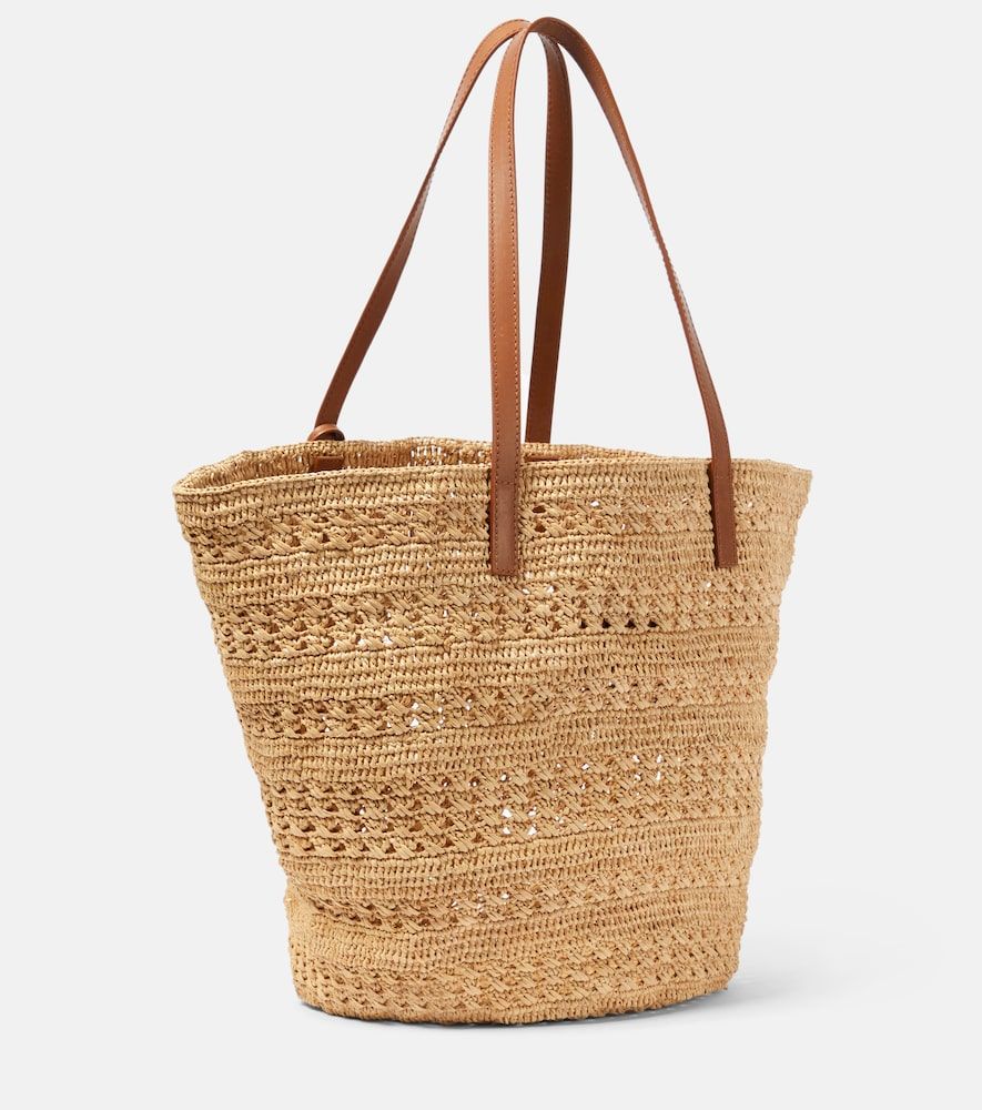 Panier Medium raffia basket bag - Saint Laurent - Modalova