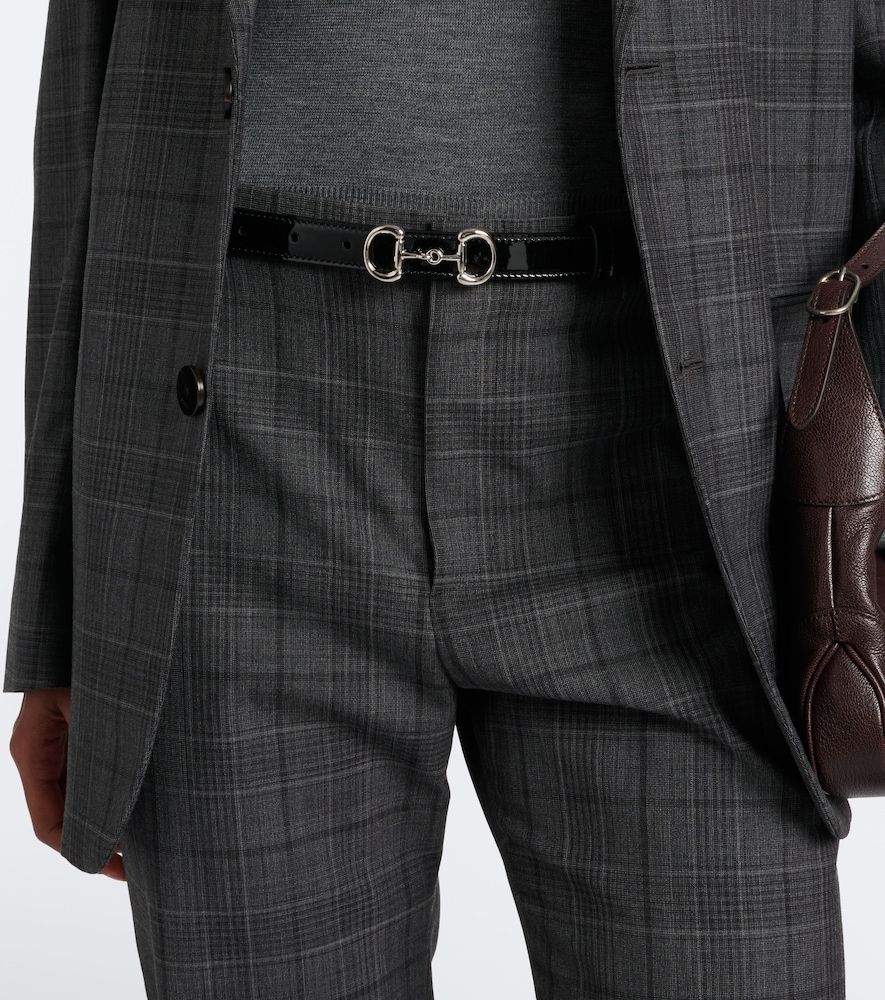 Gürtel Horsebit aus Lackleder - Gucci - Modalova