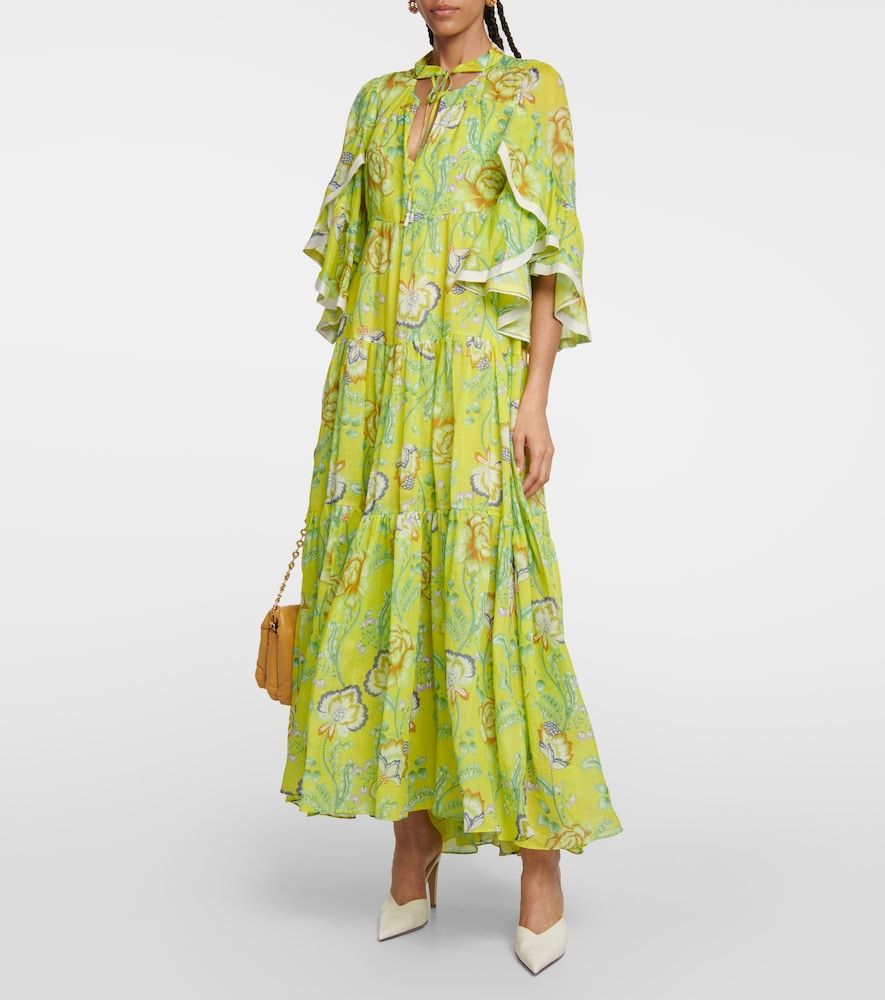Vestido largo de ramio floral - Dorothee Schumacher - Modalova