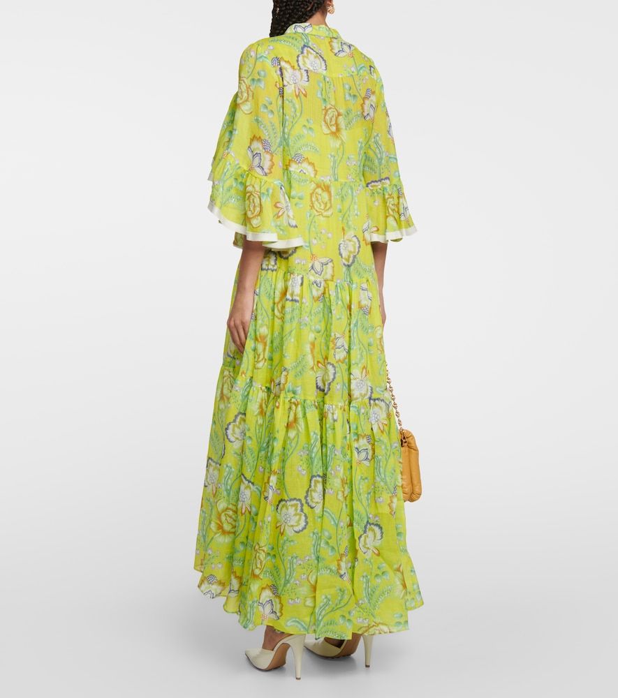 Vestido largo de ramio floral - Dorothee Schumacher - Modalova