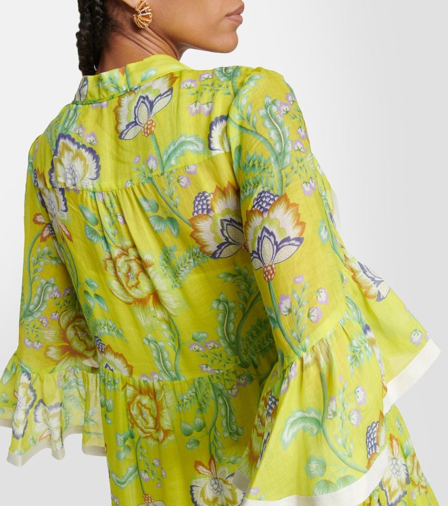 Vestido largo de ramio floral - Dorothee Schumacher - Modalova