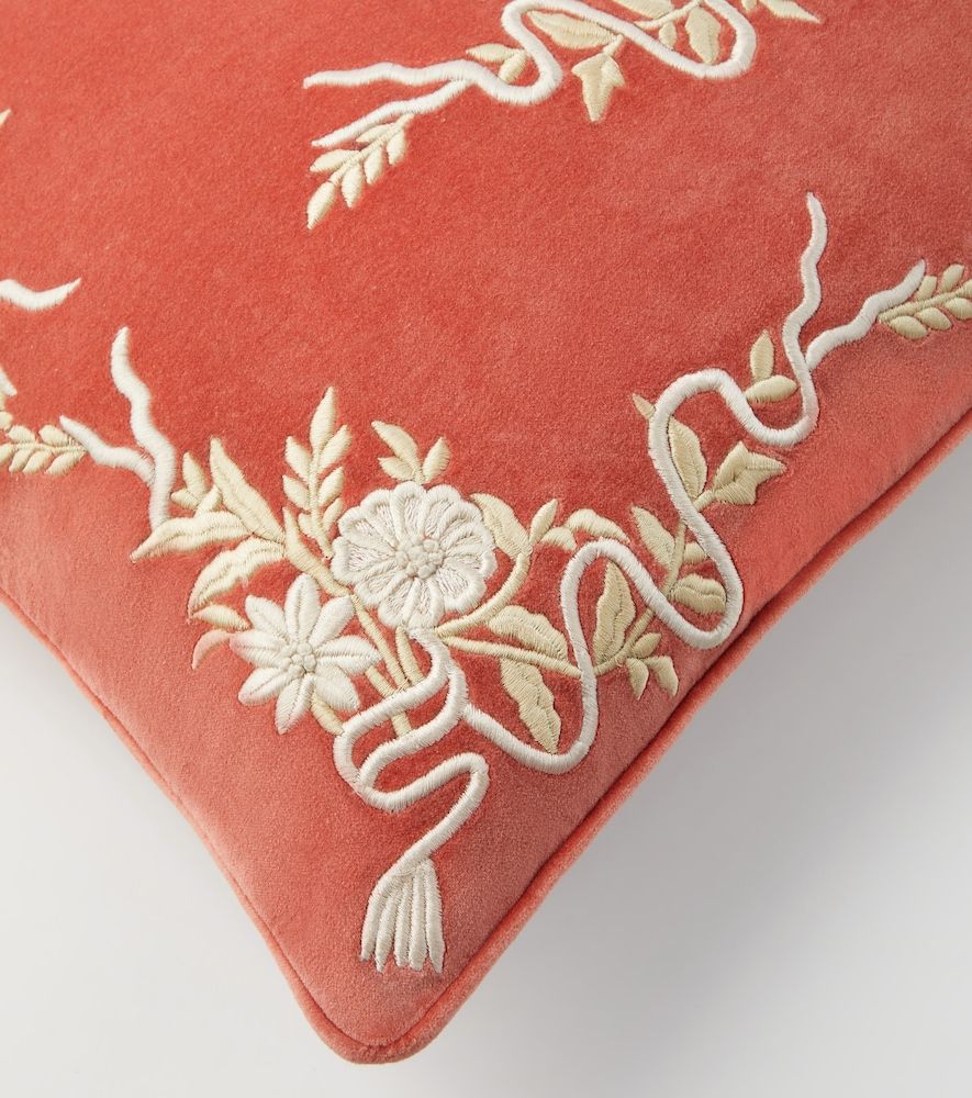 Cuscino in velluto di cotone con ricamo - Les-Ottomans - Modalova