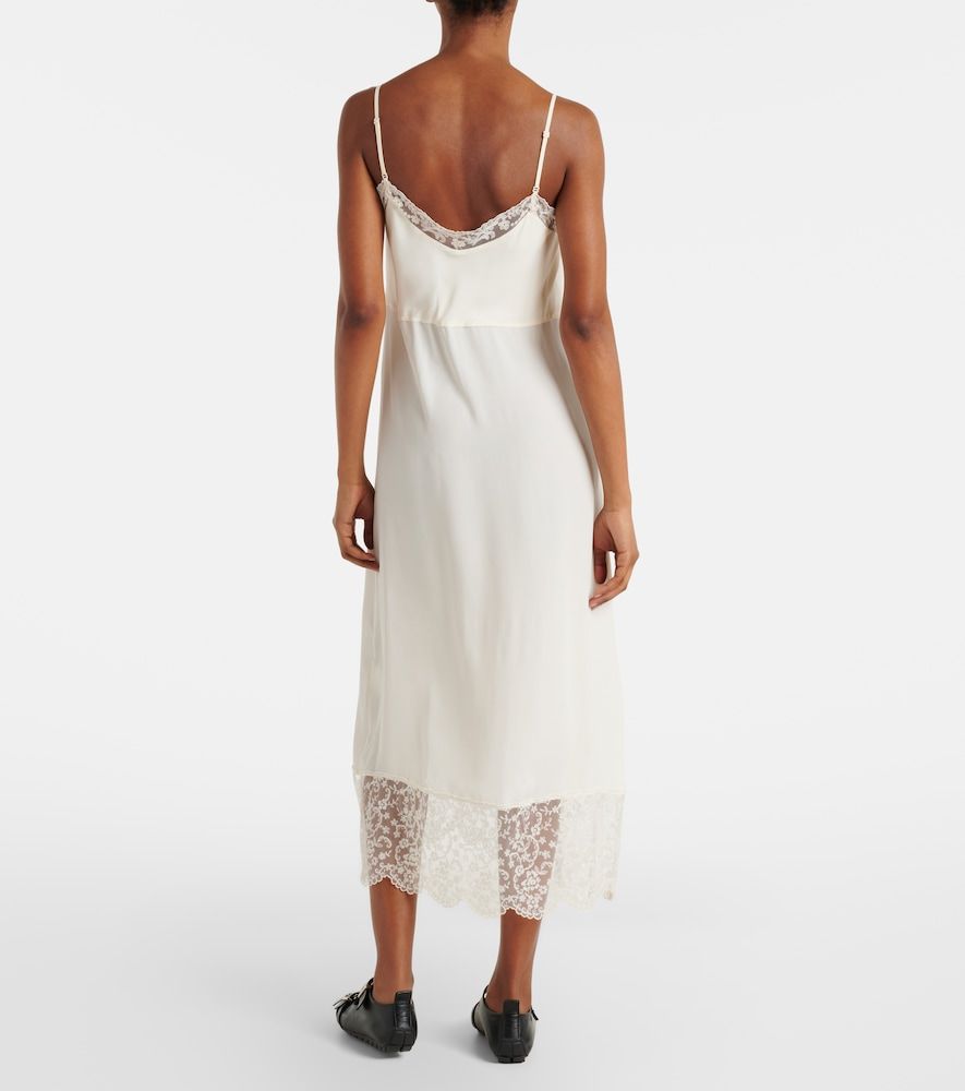 Abito sottoveste in crêpe de chine con pizzo - Simone Rocha - Modalova