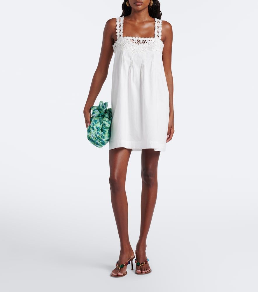Vestido corto Veda de algodón con croché - Posse - Modalova